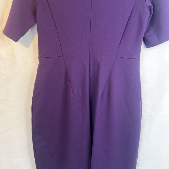 Lands End Ponte Sheath Dress Bodycon Dressy Office Career Work Purple Size 8 - Picture 4 of 12